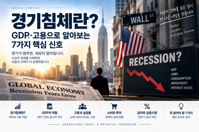 경기침체란? 뉴스에서 ‘침체 우려’라고 할 때 실제로 보는 지표들
