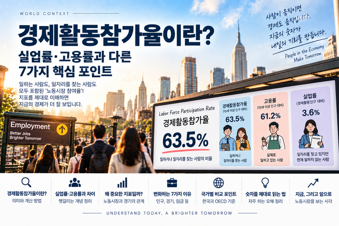 경제활동참가율이란? 실업률이 내려가도 안심할 수 없는 이유